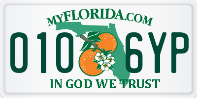 FL license plate 0106YP