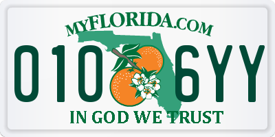 FL license plate 0106YY