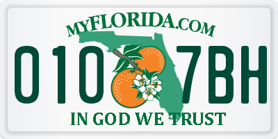 FL license plate 0107BH