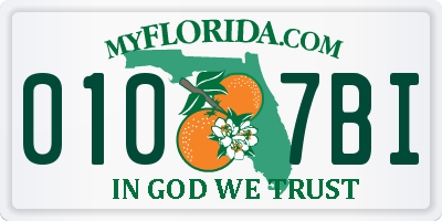 FL license plate 0107BI