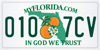FL license plate 0107CV
