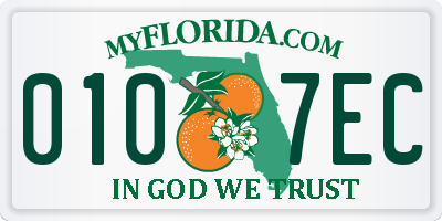 FL license plate 0107EC