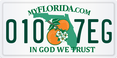 FL license plate 0107EG