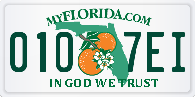 FL license plate 0107EI