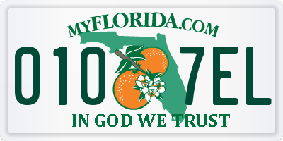 FL license plate 0107EL