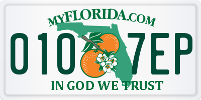 FL license plate 0107EP