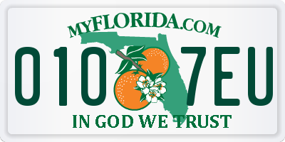 FL license plate 0107EU