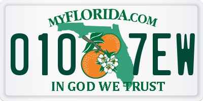 FL license plate 0107EW