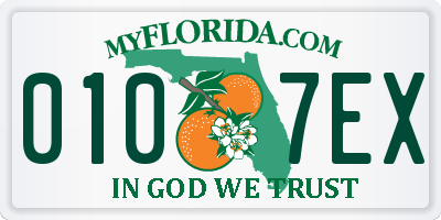 FL license plate 0107EX