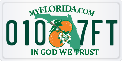 FL license plate 0107FT
