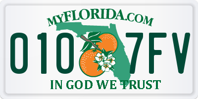 FL license plate 0107FV