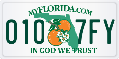 FL license plate 0107FY