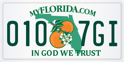 FL license plate 0107GI