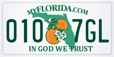 FL license plate 0107GL