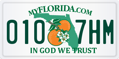 FL license plate 0107HM