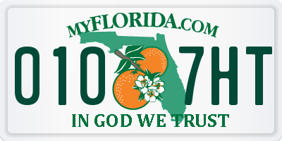 FL license plate 0107HT