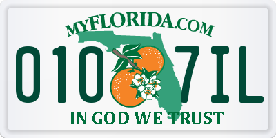 FL license plate 0107IL