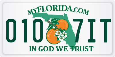 FL license plate 0107IT