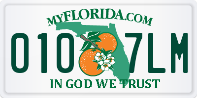 FL license plate 0107LM
