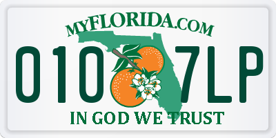FL license plate 0107LP