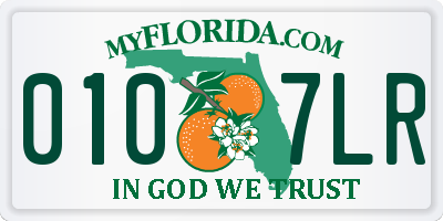 FL license plate 0107LR