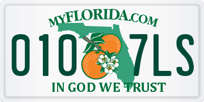 FL license plate 0107LS