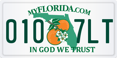 FL license plate 0107LT