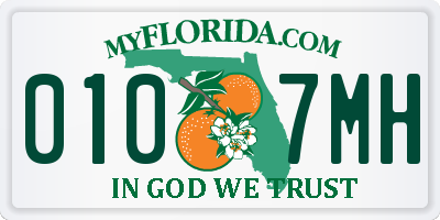 FL license plate 0107MH