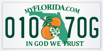 FL license plate 0107OG