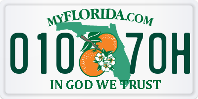 FL license plate 0107OH