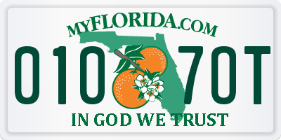 FL license plate 0107OT