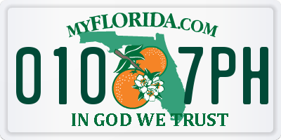FL license plate 0107PH