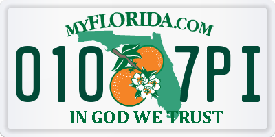 FL license plate 0107PI