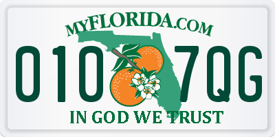 FL license plate 0107QG