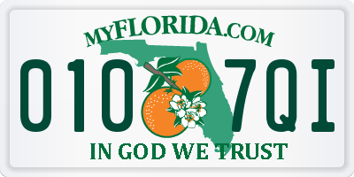 FL license plate 0107QI