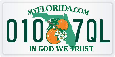 FL license plate 0107QL