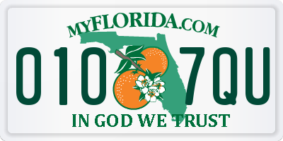 FL license plate 0107QU