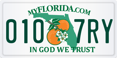 FL license plate 0107RY