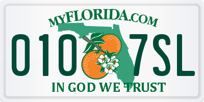 FL license plate 0107SL
