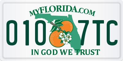 FL license plate 0107TC