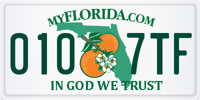 FL license plate 0107TF