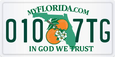 FL license plate 0107TG