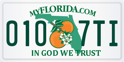 FL license plate 0107TI