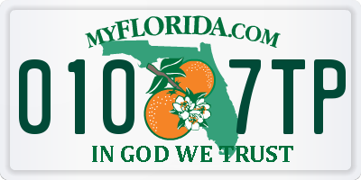 FL license plate 0107TP