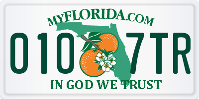 FL license plate 0107TR