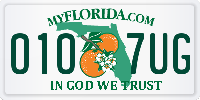 FL license plate 0107UG