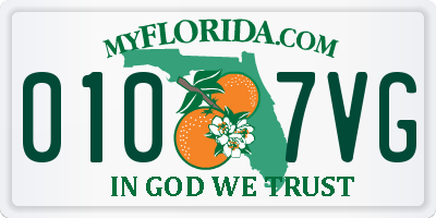 FL license plate 0107VG