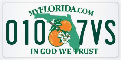 FL license plate 0107VS