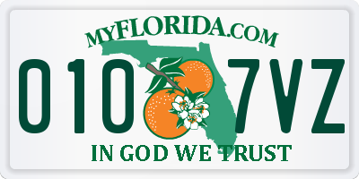FL license plate 0107VZ