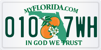 FL license plate 0107WH